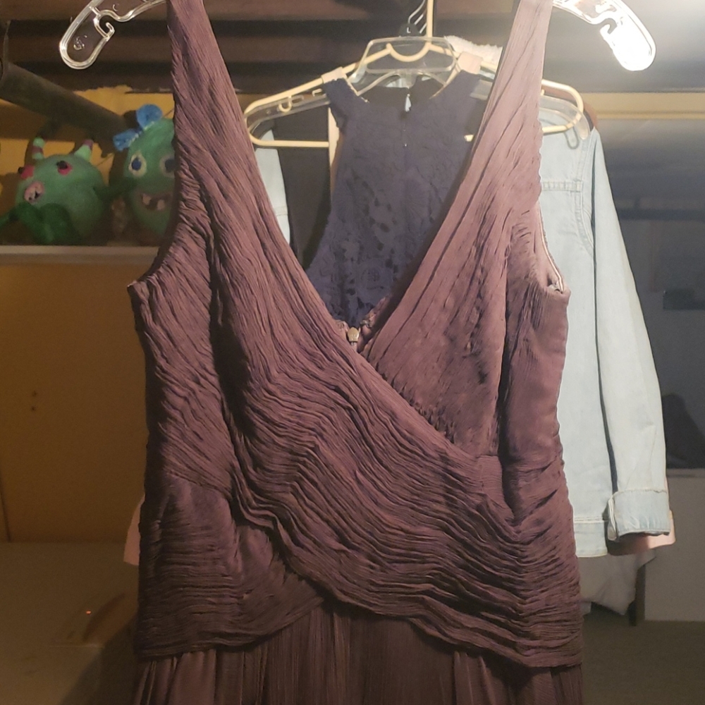 Tadashi chocolate brown dress